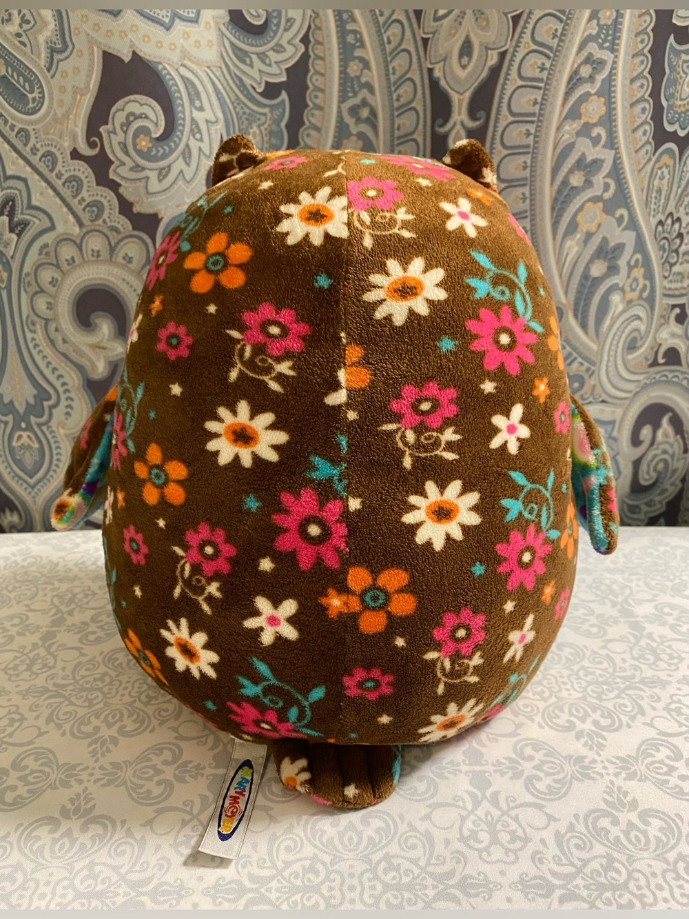 Mary Meyer Paisley Floral Print, Plush Owl Stuffed Animal - Picture 4 of 16